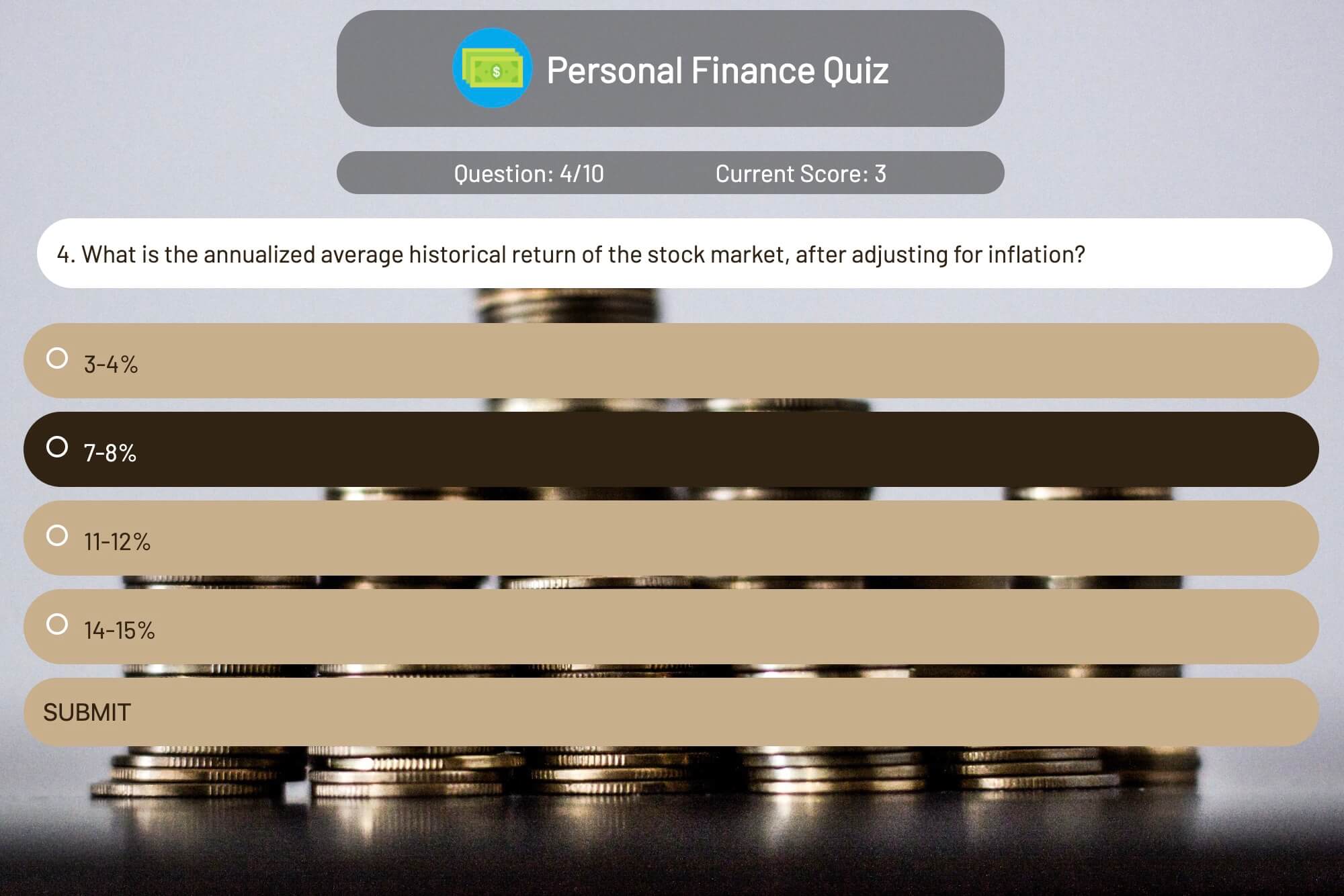 Personal Finance Quiz Question